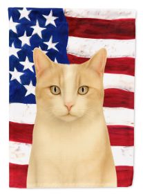 Cream and White Cat American Garden Flag Mailbox Flag Decorative Yard Flag Banner Outside Patio Artwork Yard Flower Beds, Garden Size, Multicolor