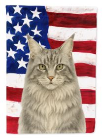 MainCoon Silver Tabby Cat American Garden Flag Mailbox Flag Decorative Yard Flag Banner Outside Patio Artwork Yard Flower Beds, Garden Size