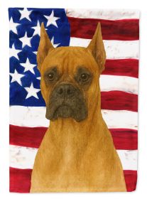 Fawn Cropped Boxer American Flag Garden Flag Mailbox Flag Decorative Yard Flag Banner Outside Patio Artwork Yard Flower Beds, Garden Size, Multic