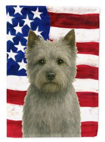 Gray Cairn Terrier American Flag Garden Flag Mailbox Flag Decorative Yard Flag Banner Outside Patio Artwork Yard Flower Beds, Garden Size, Multic