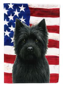 Black Cairn Terrier American Flag Garden Flag Mailbox Flag Decorative Yard Flag Banner Outside Patio Artwork Yard Flower Beds, Garden Size, Multi