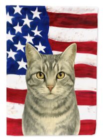 Silver Classic Tabby Cat American Garden Flag Mailbox Flag Decorative Yard Flag Banner Outside Patio Artwork Yard Flower Beds, Garden Size, Multi