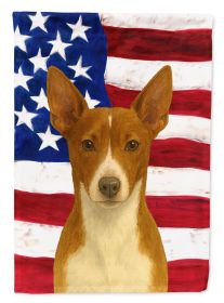 Chocolate and White Rat Terrier American Flag Garden Flag Mailbox Flag Decorative Yard Flag Banner Outside Patio Artwork Yard Flower Beds, Garden