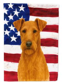 Irish Terrier American Flag Garden Flag Mailbox Flag Decorative Yard Flag Banner Outside Patio Artwork Yard Flower Beds, Garden Size, Multicolor