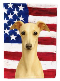 Cream Italian Greyhound American Flag Garden Flag Mailbox Flag Decorative Yard Flag Banner Outside Patio Artwork Yard Flower Beds, Garden Size