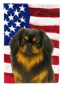 Black and Tan Pekingese American Flag Garden Flag Mailbox Flag Decorative Yard Flag Banner Outside Patio Artwork Yard Flower Beds, Garden Size