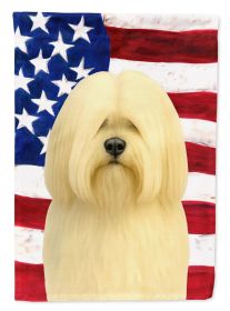 Cream Lhasa Apso American Flag Garden Flag Mailbox Flag Decorative Yard Flag Banner Outside Patio Artwork Yard Flower Beds, Garden Size, Multicol