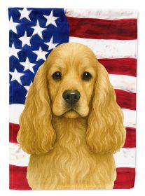 Buff Cocker Spaniel American Flag Garden Flag Mailbox Flag Decorative Yard Flag Banner Outside Patio Artwork Yard Flower Beds, Garden Size, Multi