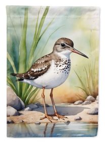 Spotted Sandpiper Bird Garden Flag Mailbox Flag Decorative Yard Flag Banner Outside Patio Artwork Yard Flower Beds, Garden Size, Multicolor