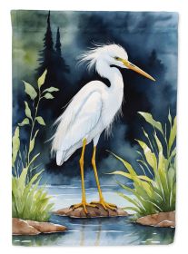 Snowy Egret Bird Garden Flag Mailbox Flag Decorative Yard Flag Banner Outside Patio Artwork Yard Flower Beds, Garden Size, Multicolor