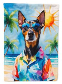 Doberman Pinscher Summer Beach Time Garden Flag Mailbox Flag Decorative Yard Flag Banner Outside Patio Artwork Yard Flower Beds, Garden Size